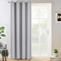 Yakamok Light Gray Blackout Curtain Panels 96 inches - Light Reducing Thermal Insulated Solid Grommet Blackout Curtains/Panels/Drapes for Living Room 1 Panel, 52 inches by 96 Inch, Light Grey