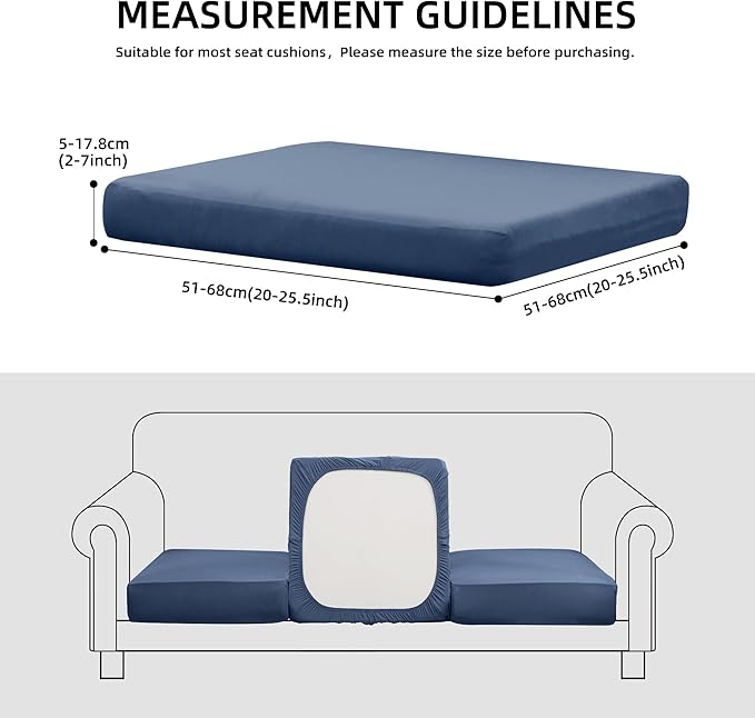 Outdoor Cushion Covers Set,8PCS Patio Furniture Couch Seat Slipcovers, Replacement for Sofa Sectional Chair(Cover，Only)