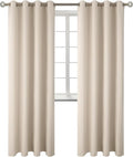 BGment Blackout Curtains - Grommet Thermal Insulated Room Darkening Bedroom and Living Room Curtains, Set of 2 Panels (55 x 69 Inch, Champagne)
