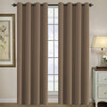 H.VERSAILTEX Blackout Curtain for Living Room Thermal Insulated Window Treatment Curtain Extra Long 108 inch Length Energy Saving Solid Grommet Top Blackout Drape, One Panel, Macchiato, 52"W x 108"L