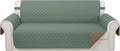 Reversible Sofa Covers Couch Cover Furniture Protector for Dogs Elastic Straps Water Resistant(Sofa,Greyish Green/Taupe)