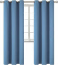 BGment Blackout Curtains for Bedroom - Grommet Thermal Insulated Room Darkening Curtains for Living Room, Set of 2 Panels (42 x 84 Inch, Faded Denim)