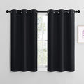 NICETOWN Blackout Curtain Panels for Bedroom, Black, 2 Panels, W29 x L20-inch, Thermal Insulated Grommet Top Blackout Draperies and Drapes for Basement