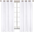 BGment Room Darkening Curtains 63 Inches Long - Grommet Thermal Insulated Drapes Window Treatment Curtains for Bedroom, 2 Panels, 52 x 63 Inch, Pure White