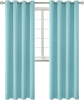 BGment Blackout Curtains - Grommet Thermal Insulated Room Darkening Bedroom and Living Room Curtains, Set of 2 Panels (52 x 95 Inch, Baby Blue)
