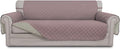 Easy-Going Reversible Oversized Couch Cover for 3 Cushion Couch Sofa Cover for Dogs Water Resistant Furniture Protector Cover with Foam Sticks for Pet (Oversized Sofa, Pink/Beige)