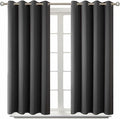 BGment Blackout Curtains - Grommet Thermal Insulated Room Darkening Bedroom and Living Room Curtain, Set of 2 Panels (52 x 45 Inch, Dark Grey)