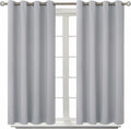 BGment Room Darkening Curtains 45 Inches Long - Grommet Thermal Insulated Drapes Window Treatment Curtains for Bedroom, 2 Panels, 52 x 45 Inch, Light Grey
