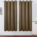 LEMOMO Brown Thermal Blackout Curtains/52 x 72 Inch/Set of 2 Panels Room Darkening Curtains for Bedroom