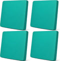 Newwiee Set of 4 Stretch Patio Cushion Covers Sofa Couch Seat Chair Slipcovers Cushion Cover Replacement Furniture Protector for Pets Washable(Turquoise,Seat Cover,Solid)