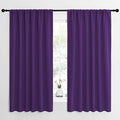 NICETOWN Living Room Curtains for Window - Energy Efficient & Noise Reducing Thermal Insulated Rod Pocket Blackout Drapes/Draperies for Living Room (Royal Purple, 2 Panels, W62 inches x L63 inches)