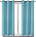 BGment Blackout Curtains - Grommet Thermal Insulated Room Darkening Bedroom and Living Room Curtains, Set of 2 Panels (38 x 54 Inch, Aqua)