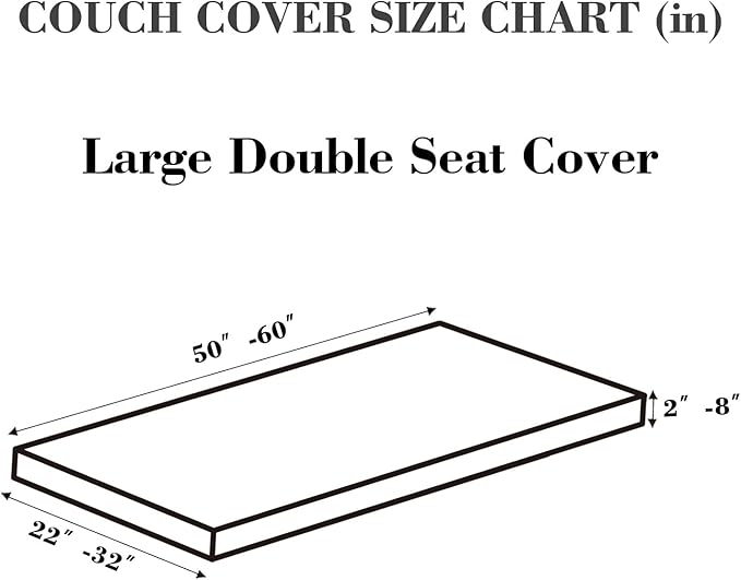 Couch Covers for 2 Cushion Sofa Pet Friendly Couch Cushion Covers Universal Sofa Covers Washable Stretch Slipcovers for Sectional Sofa (Texture Light Coffee,Large Double Seat Cover)