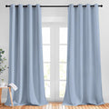 NICETOWN Room Darkening Grommet Panels - (52 inches Width, Vintage Blue, 1 Pair) Extra Long Curtains 120 inches Long, Privacy Draperies for Large Window