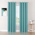 ChrisDowa Blackout Curtains 108 inches Long for Bedroom - 2 Panels Set Grommet Thermal Insulated Room Darkening Curtains for Living Room (Aqua, 52 x 108 Inch)