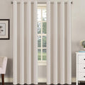 H.VERSAILTEX Blackout Curtain for Living Room Thermal Insulated Window Treatment Curtain Extra Long 84 inch Length Energy Saving Solid Grommet Top Blackout Drape, One Panel, Natural, 52" W x 84" L