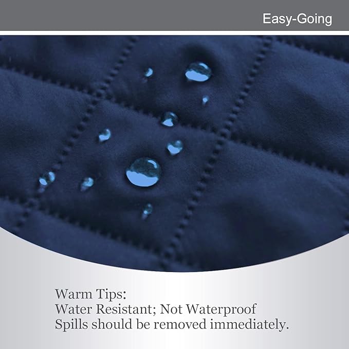 Easy-Going Chair Sofa Slipcover Reversible Sofa Cover Water Resistant Couch Cover Furniture Protector Cover with Elastic Straps for Pets Kids Children Dog Cat (Chair, Navy/Navy)