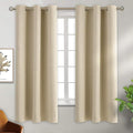 BGment Room Darkening Curtains 63 Inches Long - Grommet Thermal Insulated Drapes Window Treatment Curtains for Bedroom, 2 Panels, 38 x 63 Inch, Beige