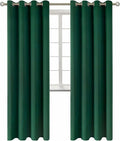 BGment Christmas Blackout Curtains - Grommet Thermal Insulated Room Darkening Bedroom and Living Room Curtains, Set of 2 Decorative Curtain Panels (52 x 84 Inch, Emerald Green)