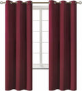 BGment Blackout Curtains for Bedroom - Grommet Thermal Insulated Room Darkening Curtains for Living Room, Set of 2 Panels (42 x 72 Inch, Burgundy)