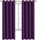 BGment Blackout Curtains for Bedroom - Grommet Thermal Insulated Room Darkening Curtains for Living Room, Set of 2 Panels (52 x 72 Inch, Purple)