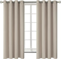 BGment Room Darkening Curtains 63 Inches Long - Grommet Thermal Insulated Drapes Window Treatment Curtains for Bedroom, 2 Panels, 52 x 63 Inch, Camel