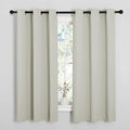 NICETOWN Thermal Insulated Grommet Room Darkening Curtains/Draperies/Panels for Bedroom (Bone White, 2 Panels, W42 x L63 inches)
