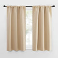 NICETOWN Blackout Room Darkening Curtains - Home Decoration Light & Noise Reducing Thermal Insulated Window Draperies with Rod Pocket Top (Biscotti Beige, 2 Panels, 29 inches Wide x 50 inches Long)