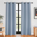 NICETOWN Blackout Window Curtains 80 inch Long, 2 Panels, 34 inch, Vintage Blue, Grommet Top Room Darkening Thermal Insulated Solid Vertical Drapes for Bedroom/Kid Room
