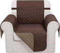 Recliner Chair Covers Reversible Sofa Cover Couch Cover for Pets Lazy Boy Furniture Protector(23''Chair,Chocolate/Taupe)