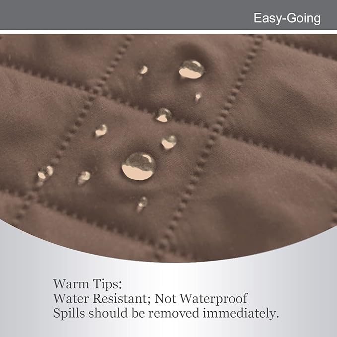 Easy-Going Futon Slipcover - Reversible Armless Sofa Cover - Furniture Protector - Water Resistant - Pets & Kids (Brown/Brown)