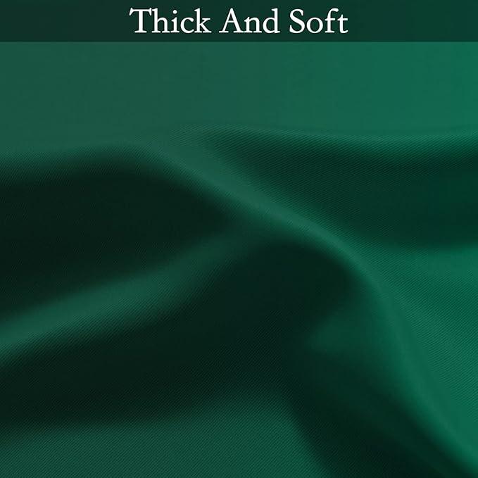 SimpleHome Ombre Room Darkening Curtains for Bedroom, Gradient Dark Green to Grey White Light Blocking Thermal Insulated Grommet Window Curtain/Drapes for Living Room,2 Panels, 52x63 inches Length