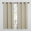 NICETOWN Thermal Insulated Grommet Room Darkening Curtains/Draperies/Panels for Bedroom (Cream, 2 Panels, W42 x L63 inches)