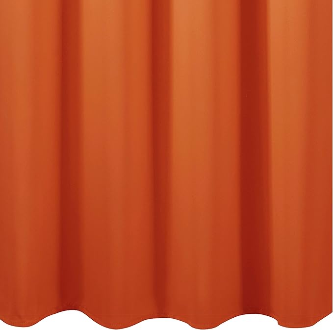 LEMOMO Orange Blackout Curtains 66 x 63 Inch Length/Set of 2 Curtain Panels/Thermal Insulated Room Darkening Blackout Curtains for Bedroom