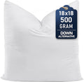 Utopia Bedding Throw Pillows (Set of 1, White) – 18 x 18 Inches Down Alternative Pillows for Bed, Sofa, and Couch - Fluffy Decorative Stuffer Pillow for Indoors & Outdoors