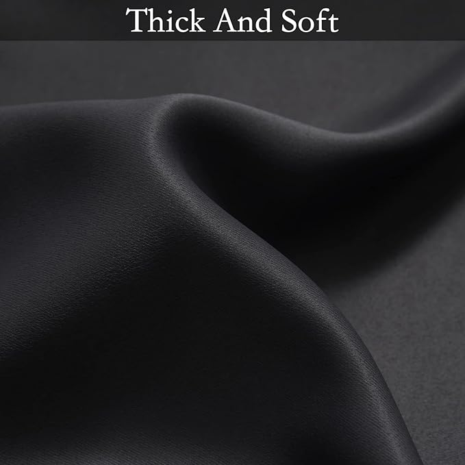 SimpleHome Ombre Room Darkening Curtains for Living Room, Light Blocking Gradient Black to Grey White Thick Thermal Insulated Grommet Window Curtains/Drapes for Bedroom, 2 Panels, 42x84 inches Length