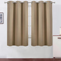 LEMOMO Blackout Curtains 42 x 63 inch/Natural Curtains Set of 2 Panels/Thermal Insulated Room Darkening Bedroom Curtains