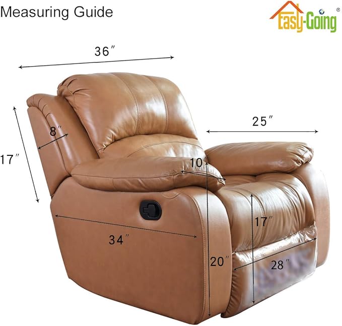 Easy-Going Oversized Recliner Cover Reversible Couch Cover Sofa Cover for Living Room Water Resistant Furniture Protector with Elastic Straps for Pets ('Large Recliner 27-29 in, Chocolate/Beige)