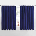 NICETOWN Blackout Curtains for Bedroom, Blackout Curtain Panels, Navy Blue, 1 Pair, 62 by 63-inch, Window Treatment Energy Saving Thermal Insulated Solid Rod Pocket Blackout Drapes/Draperies