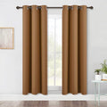 NICETOWN Sleek Blackout Curtains 72 inches Length for Windows, Noise Reducing and Block Draft Panels for Door Doorway Laundry Office Luxury Decor Theme (2 Panels, Gold Brown, W42 x L72 -Inch)