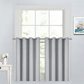 Yakamok 36 Inch Blackout Curtains Panels with Grommets - Room Darkening Thermal Insulated Window Drapes for Living Room/Bedroom,Light Grey, 52W x 36L, 2 Panels