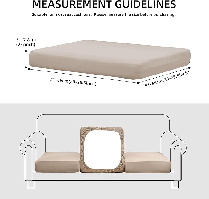 Outdoor Cushion Covers Set,8PCS Patio Furniture Couch Seat Slipcovers, Replacement for Sofa Sectional Chair(Cover，Only)