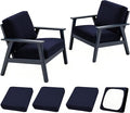 4Pcs Outdoor Cushion Covers, Patio Cushion Covers,Stretch Elastic Slipcovers, Replacement Washable & Reusable Furniture Protector for Patio Couch (Navy,Cover Only)