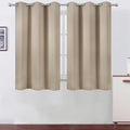 LEMOMO Khaki Blackout Curtains 42 x 54 Inch Length Set of 2 Panels Grommet Bedroom Curtains for Living Room