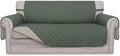 Easy-Going Sofa Slipcover Reversible Loveseat Sofa Cover Couch Cover for 2 Cushion Couch Furniture Protector with Elastic Straps for Pets Kids Dog Cat (Oversized Loveseat, Greyish Green/Beige)