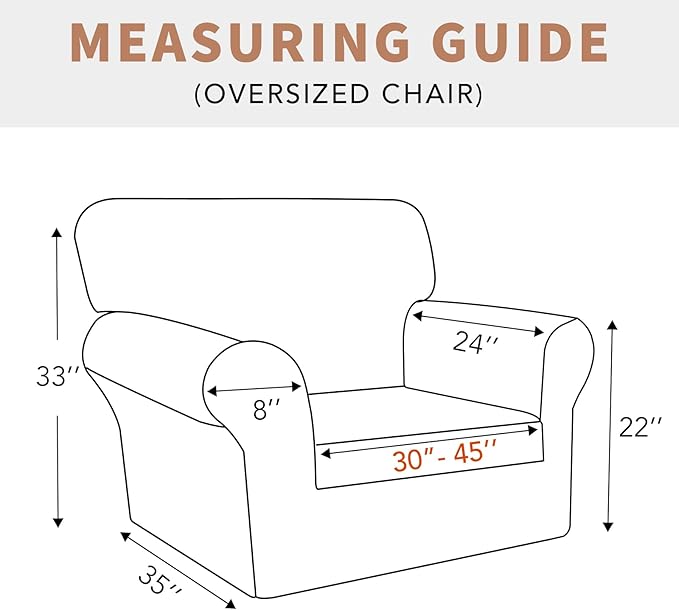 Easy-Going 100% Waterproof Oversized Chair Couch Cover, Dual Waterproof Sofa Cover, Stretch Jacquard Sofa Slipcover, Leakproof Furniture Protector for Kids, Pets, Dog and Cat, Camel