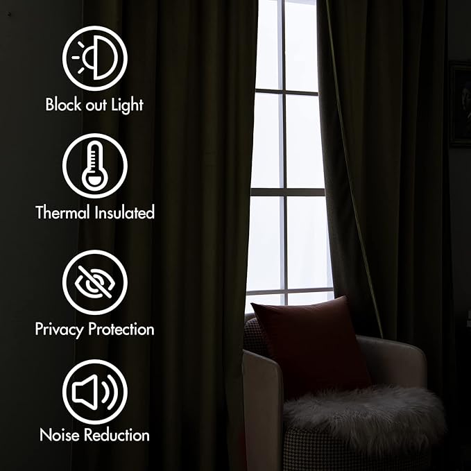 MIULEE Velvet Curtains 108 inches Long 2 Panels - Luxury Burnt Orange Curtains for Bedroom Living Room Thermal Insulated Super Soft Window Drapes Rod Pocket & Back Tab, Terracotta Rust Fall Decor