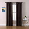 ChrisDowa Blackout Curtains 90 Inches Long 2 Panels Set for Living Room, Grommet Thermal Insulated Room Darkening Curtains for Bedroom (Brown, 52 x 90 Inch)