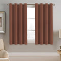H.VERSAILTEX Blackout Curtain for Bedroom Small Window Kitchen Blackout Curtains 45 inch Length Energy Saving Solid Grommet Blackout Drape, One Panel, Washed Spice, 52" W x 45" L