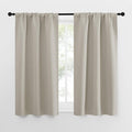 NICETOWN Blackout Curtains for Living Curtains, Room Darkening Window Curtain Panels, Easy-Care Solid Thermal Insulated Draperies/Drapes for Daughter Room (Natural, 2 Panels, 29 by 50)